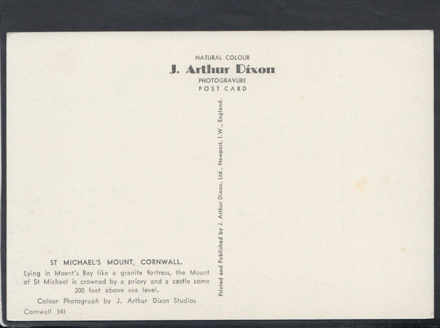Cornwall Postcard - St Michael's Mount, Marazion  RR4858