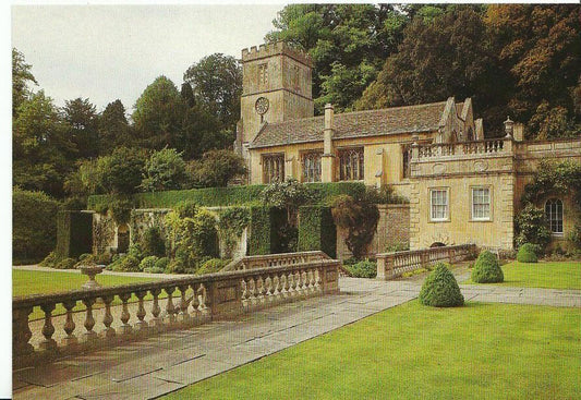 Somerset Postcard - Dyrham Park - Avon - West Terrace & St Peter's Church  AB390