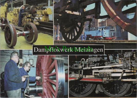 Germany Postcard: Dampflokwerk Meiningen Steam Locomotive Works 1970s RR15872