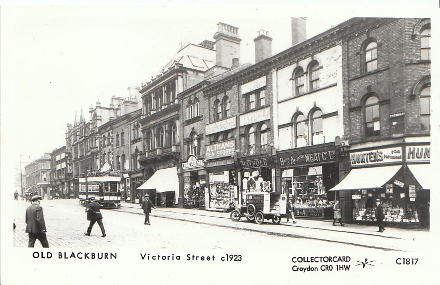 Lancashire Postcard - Blackburn, Victoria Street c1923 - 2226