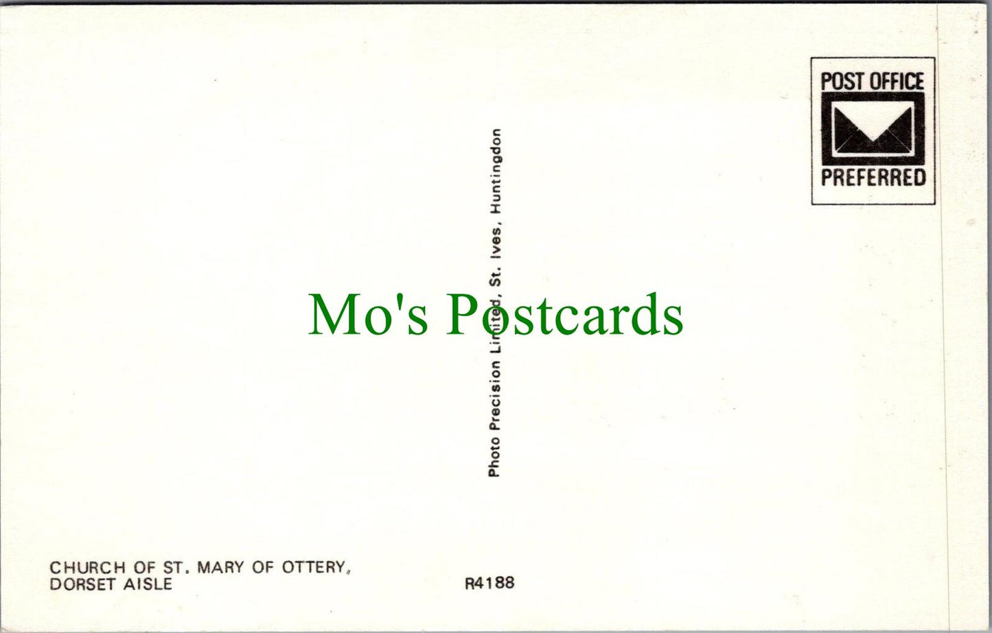 Devon Postcard - Church of St Mary of Ottery Dorset Aisle RS31997
