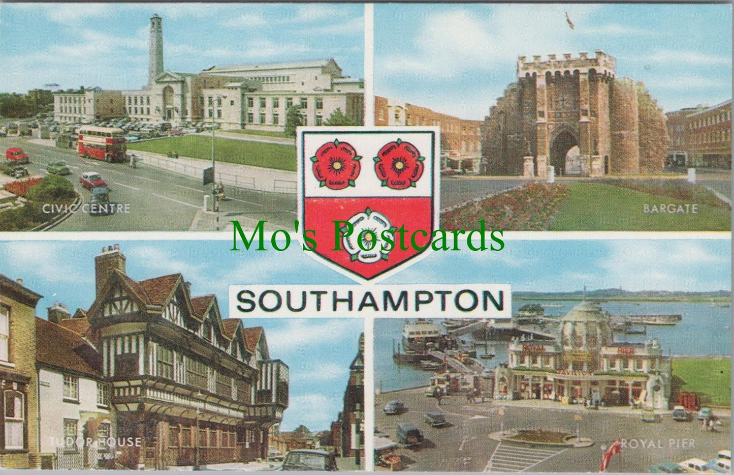 Hampshire Postcard - Southampton Civic Centre, Bargate, Royal Pier DC1509