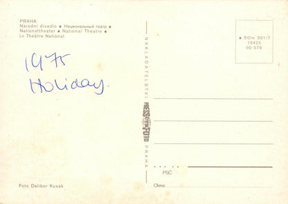 Czech Republic Postcard - Praha - National Theatre   RRR387