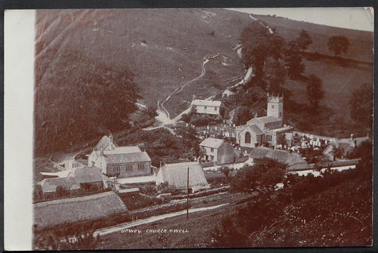Dorset Postcard: Upwey Church & Well Weymouth Panoramic View 1900s RPPC P940