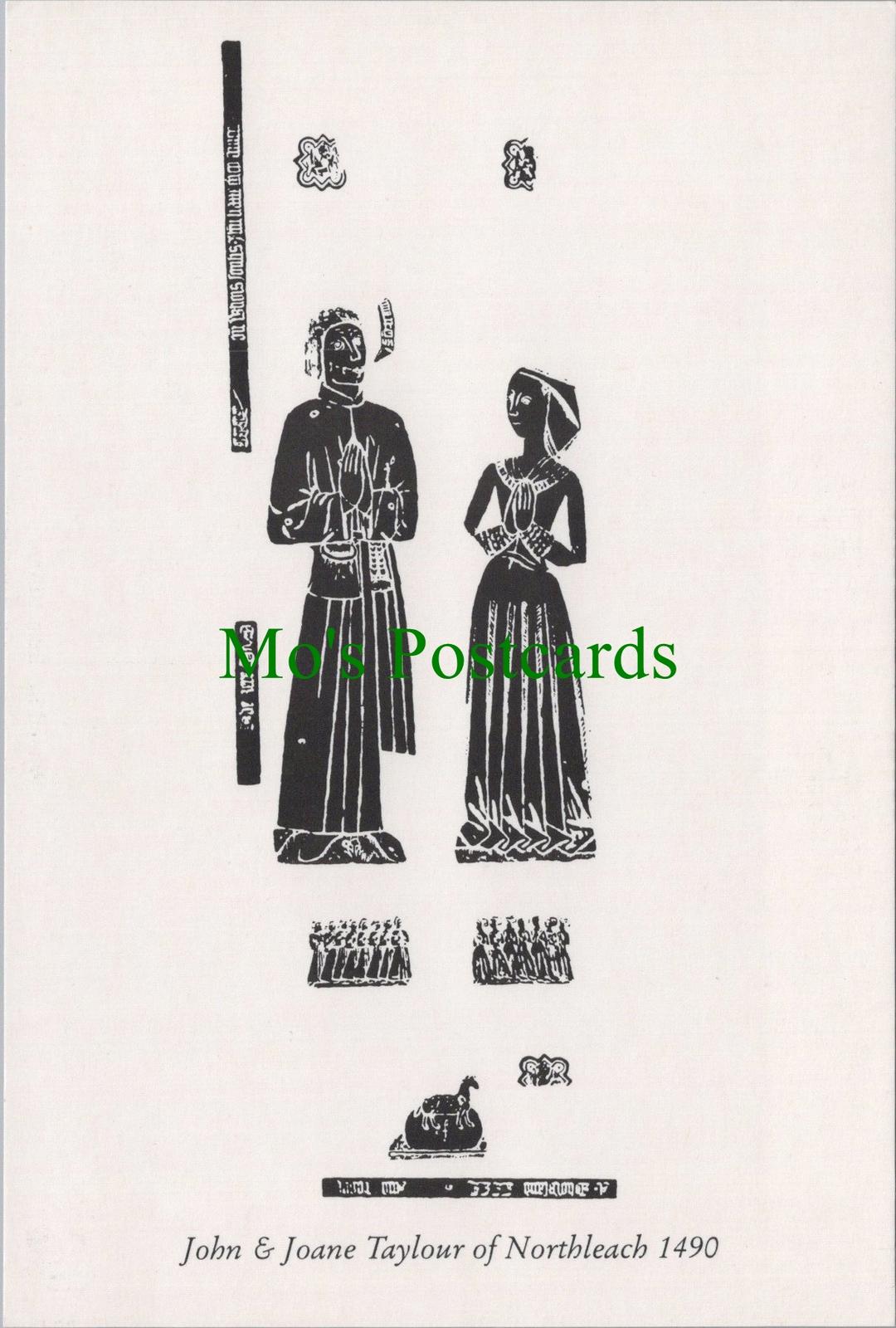 Gloucestershire Postcard - John & Joane Taylour of Northleach 1490 - RR14610