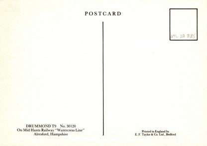 Transport Postcard - Drummond T9 No.30120 on Mid Hants Railway, Alresford RR9722