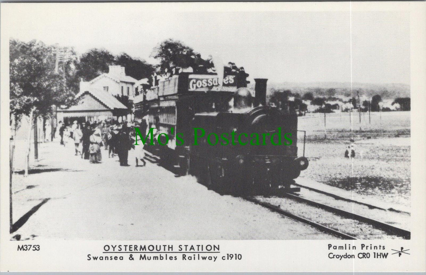 Wales Postcard - Oystermouth Train Station, Swansea & Mumbles Railway RS35932