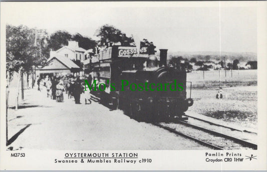 Wales Postcard - Oystermouth Train Station, Swansea & Mumbles Railway RS35932
