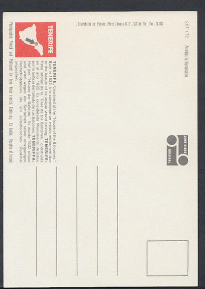 Spain Postcard - La Orotava, Tenerife, Canary Islands   RR2251