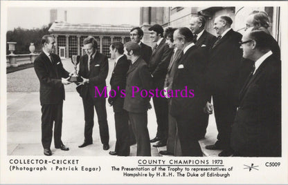 Sport Postcard - Cricket County Champions 1973, H.R.H. Duke of Edinburgh N544
