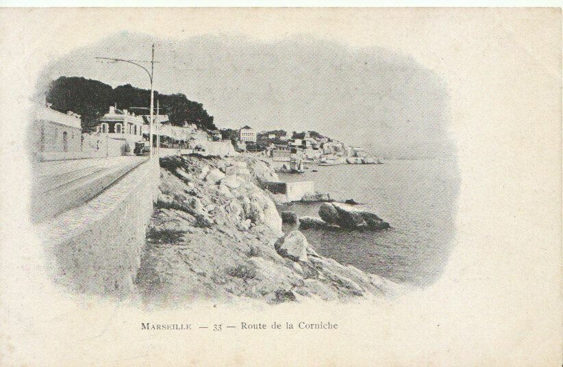 Old Marseille Route de la Corniche Coastline France Postcard Landscape TZ10243