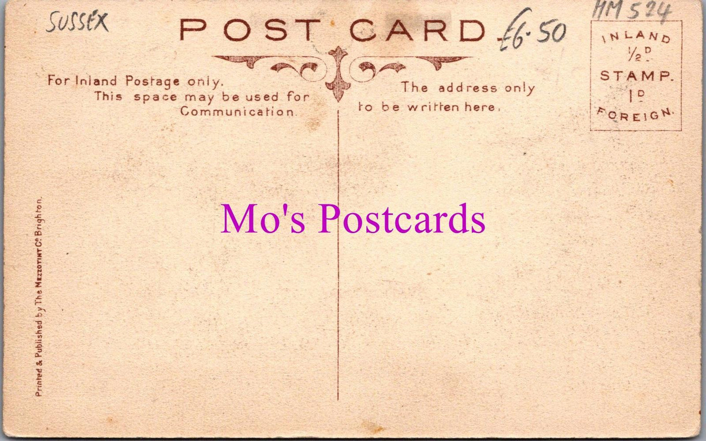 Sussex Postcard - Tarring, The Ancient Fig Gardens HM524
