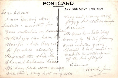 Shipping Postcard - S.S.St Patrick Entering St Peter Port Harbour, Guernsey XT79