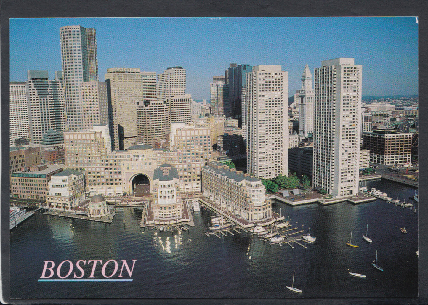 America Postcard - The Harbor Skyline, Boston, Massachusetts   RR5713