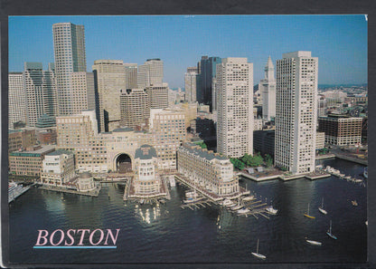 America Postcard - The Harbor Skyline, Boston, Massachusetts   RR5713
