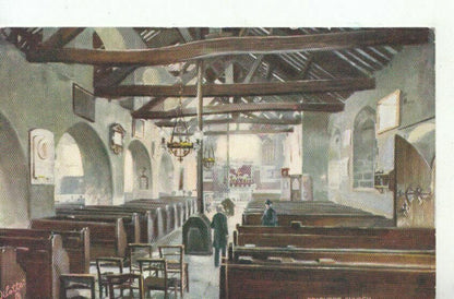 Cumbria Postcard:St Oswald's Church Interior, Grasmere Wordsworth Country 10610A