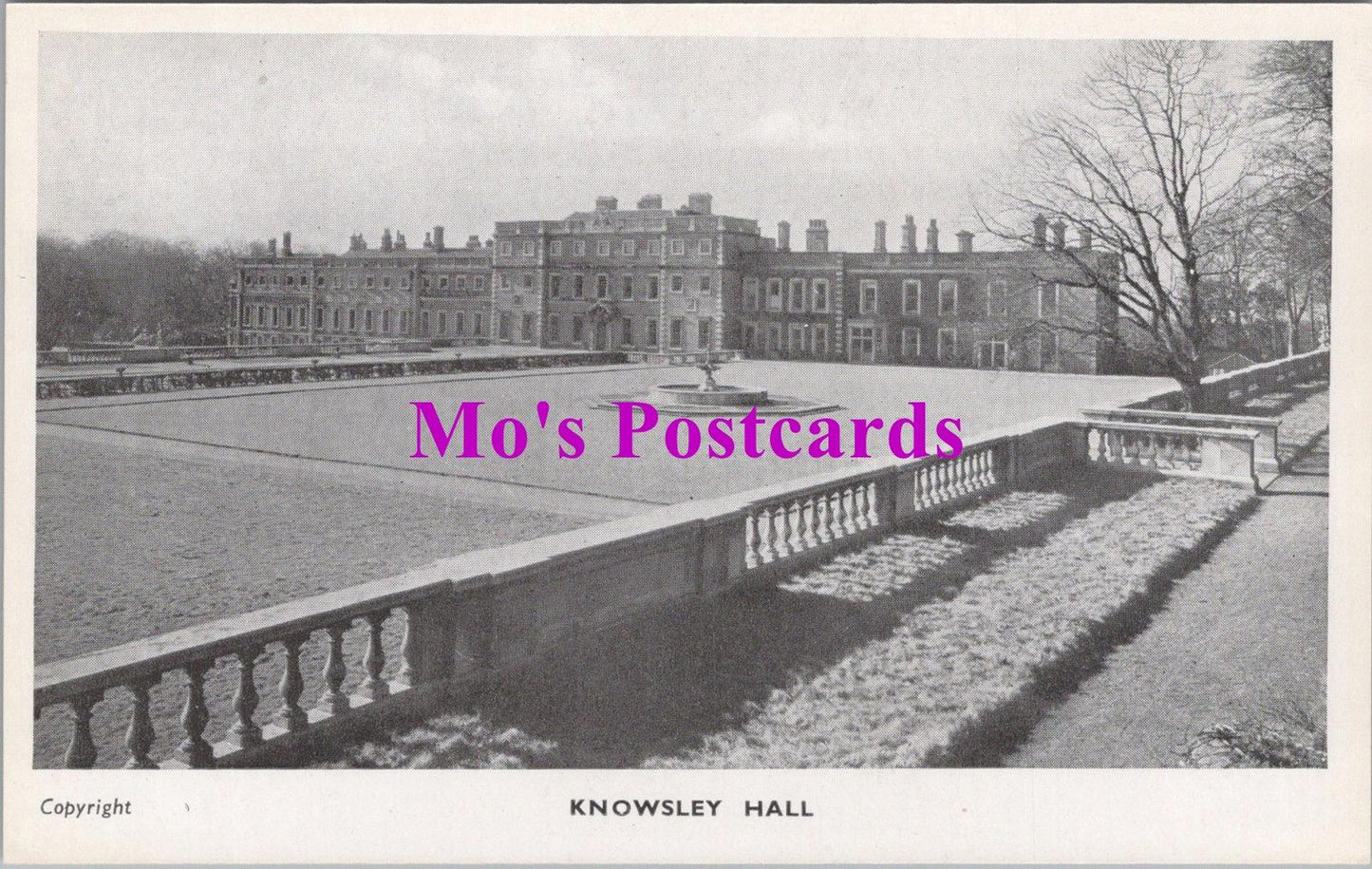 Lancashire Postcard - Knowsley Hall    HM178