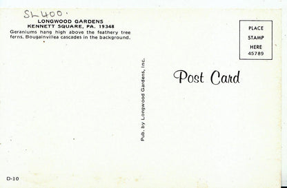 America Postcard - Longwood Gardens - Kennett Square, Pennsylvania   SL400