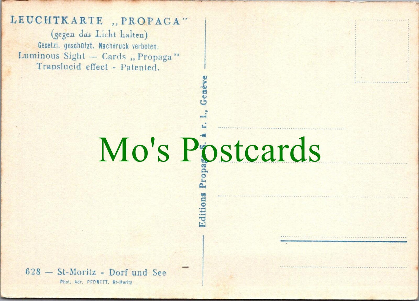 Switzerland Postcard - St Moritz - See Und Bad - Engadin Valley   Ref.RR14849