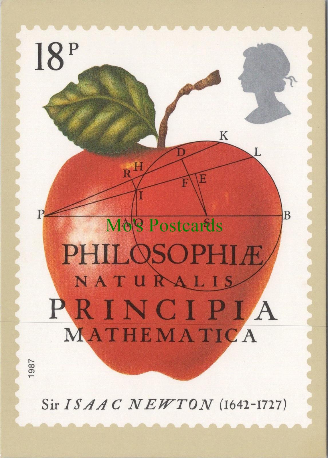 Post Office Postcard - Stamp, Sir Isaac Newton, Mathematica   RR15889