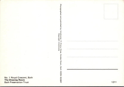 Somerset Postcard - Bath - The Drawing Room, No 1 Royal Crescent RRR1367