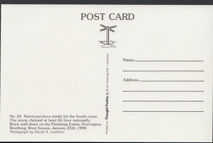 Sussex Postcard: Durrington Fleetwing Estate Storm Damage 1990's  A7904