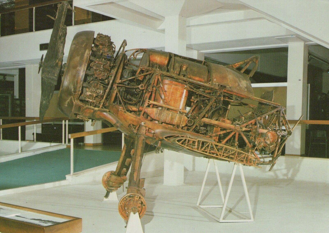 Military Aviation Postcard - Remains of Gloster Gladiator Aeroplane RRR1