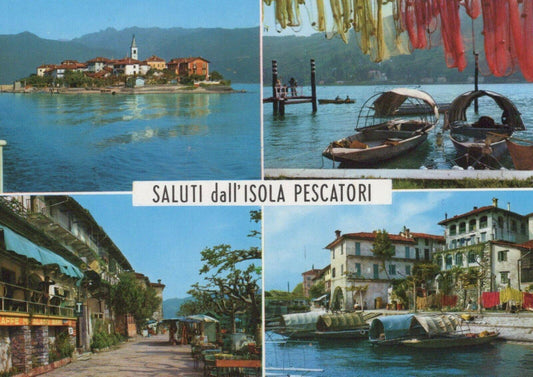 Italy Postcard - Saluti dall' Isola Pescatori     RRR111