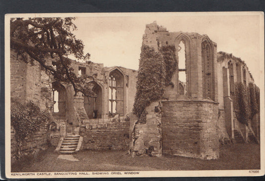 Warwickshire Postcard - Kenilworth Castle, Banqueting Hall  RS14875