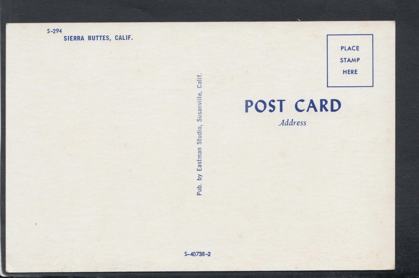 America Postcard - Sierra Buttes, California  RS20420
