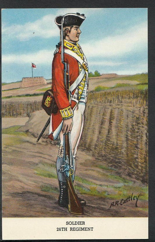Military Postcard: Soldier 26th Regiment Cameronians Fort Ticonderoga RS4172