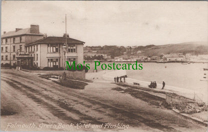 Cornwall Postcard - Falmouth, Green Bank Hotel & Flushing. Posted 1919 -  DC1493
