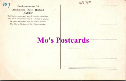 Netherlands Postcard - Amsterdam, Beethovenstraat 55, Small Restaurant  HM209