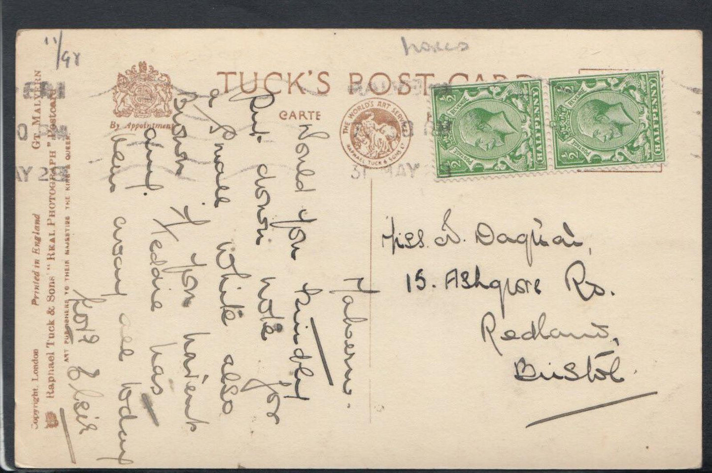 Worcestershire Postcard - Great Malvern - Ivy Scar Rock   RS12119