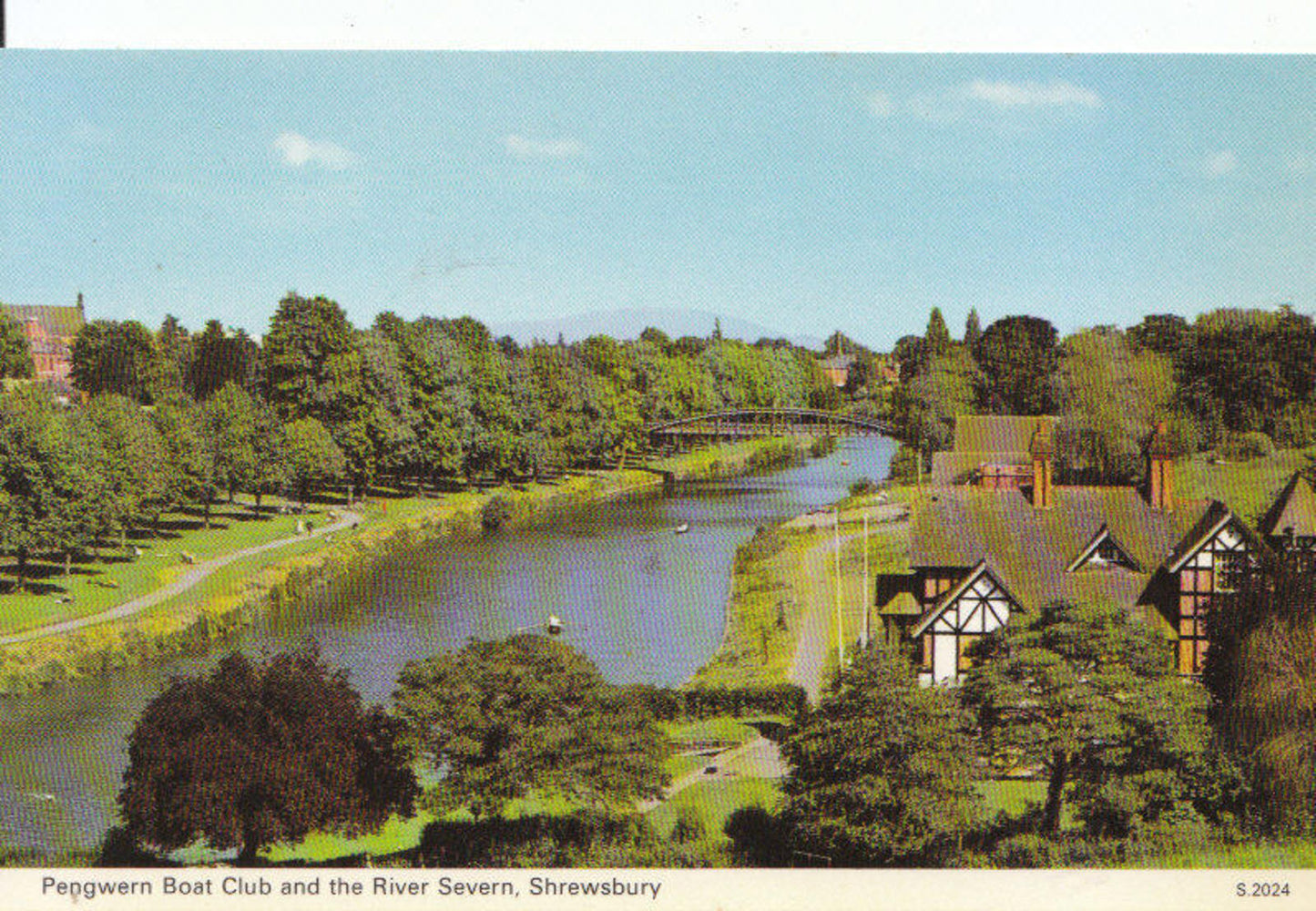 Pengwern Boat Club & River Severn Shrewsbury Shropshire Postcard Modern 3099A