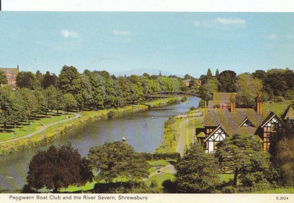 Pengwern Boat Club & River Severn Shrewsbury Shropshire Postcard Modern 3099A