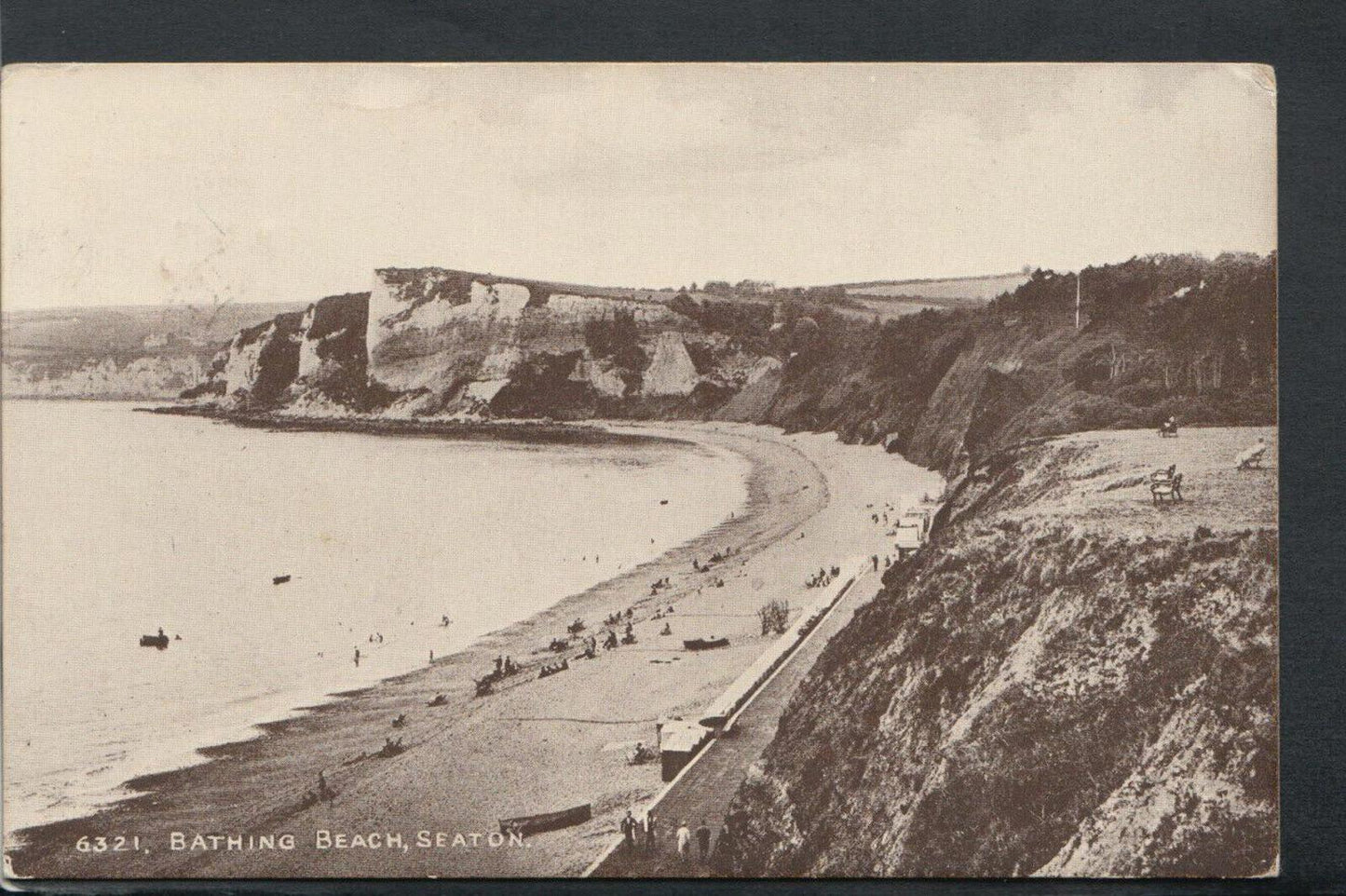 Devon Postcard - Bathing Beach, Seaton    RS18185