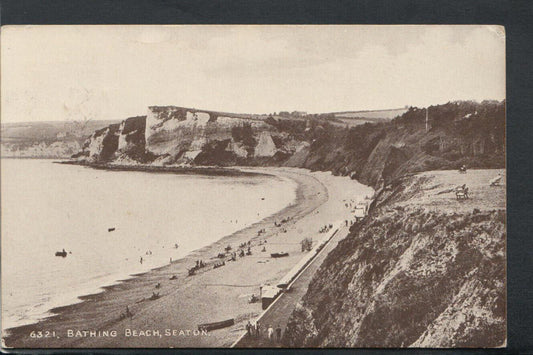Devon Postcard - Bathing Beach, Seaton    RS18185