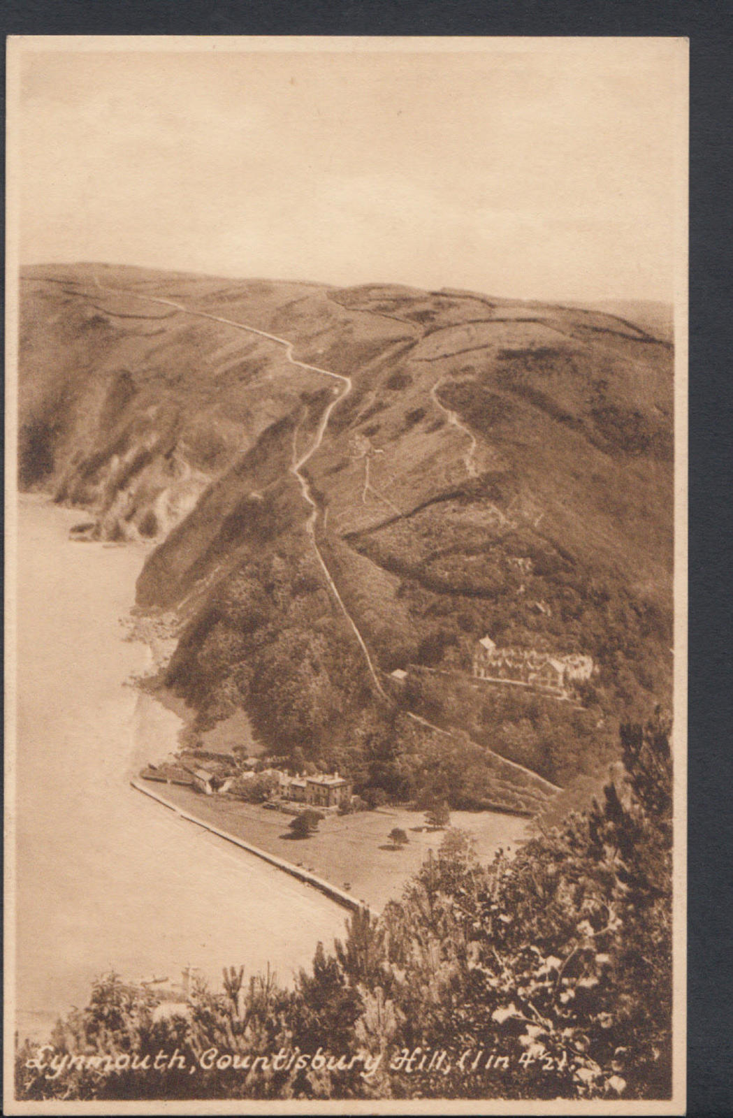 Devon Postcard - Lynmouth, Countisbury Hill     RS7612
