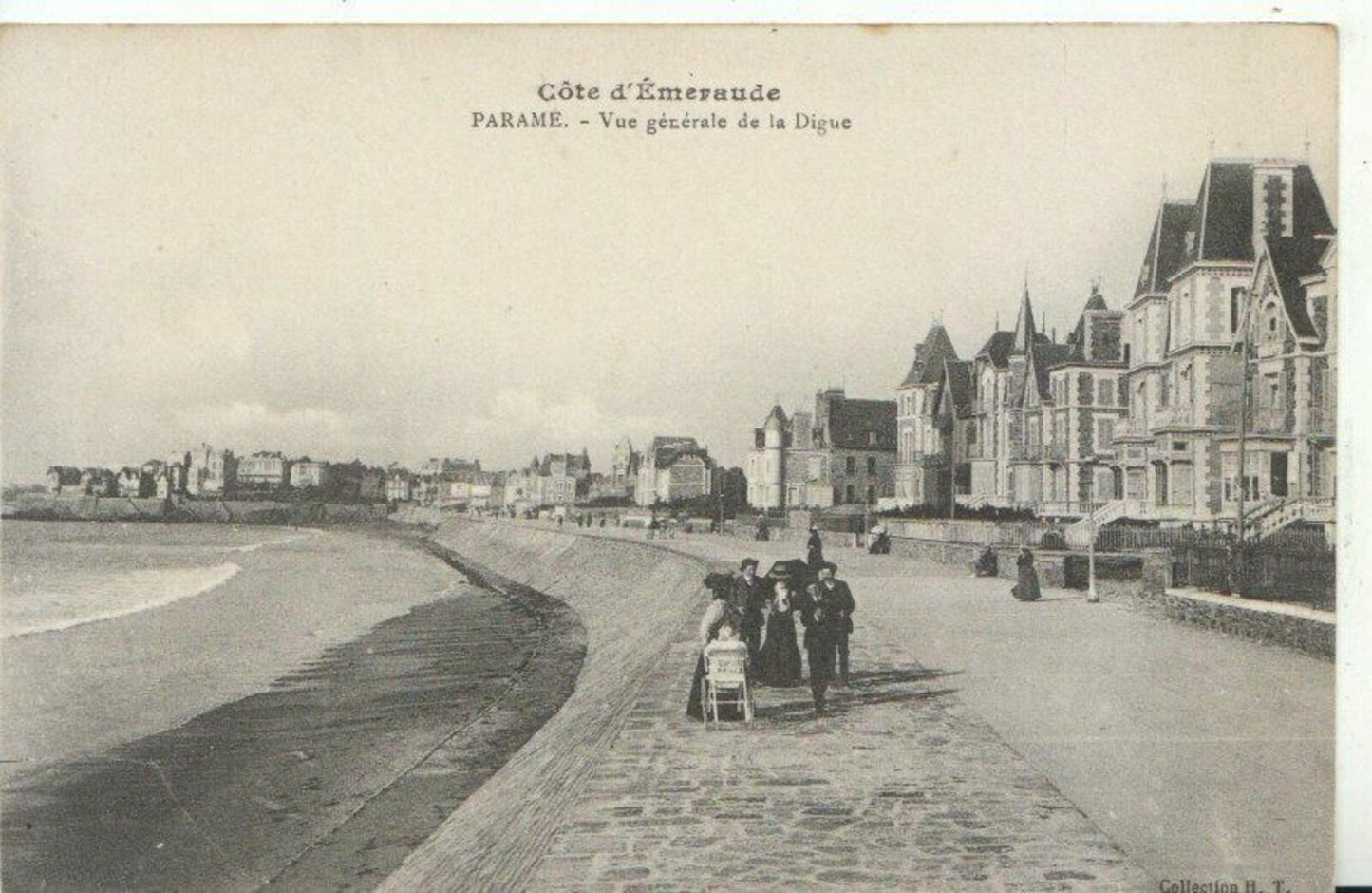 France Postcard:Cote d'Emeraude Parame,Vue Generale de la Digue Promenade 11740A