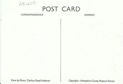 Hampshire Postcard - View By River, Carlton Road, Andover  AB409