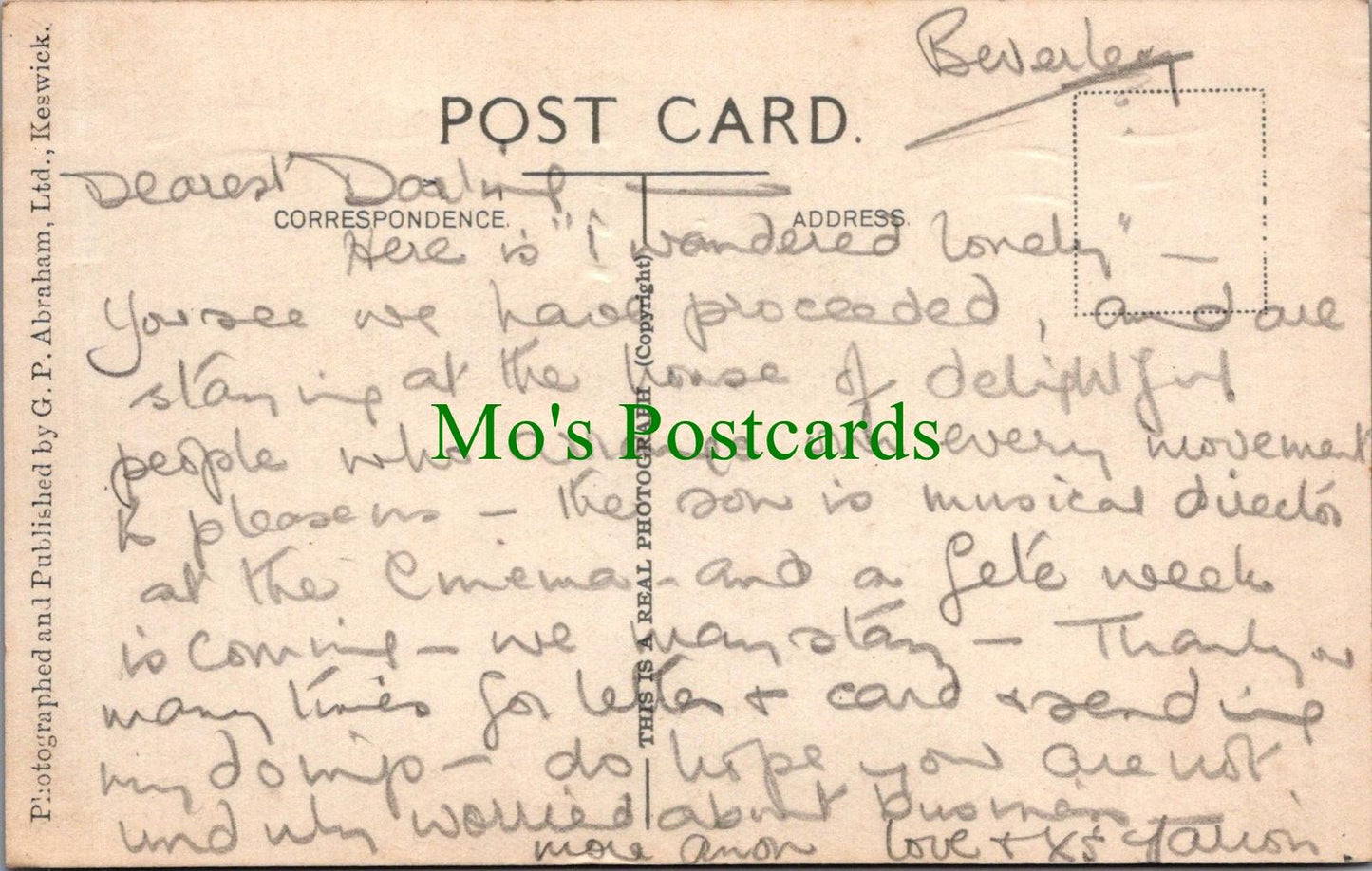 Cumbria Postcard - Wordsworth's Daffodils on Ullswater  RS32502