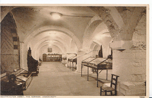 London Postcard - Westminster Abbey, The Norman Undercroft    SL234
