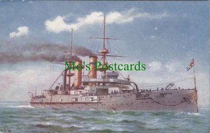 Naval History Postcard - H.M.S.Triumph, Our Ironclads Oilette, Battleship HP522