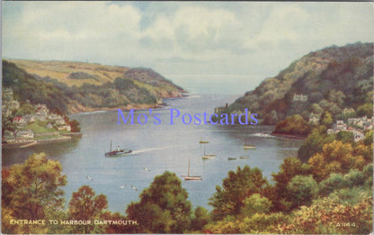 Devon Postcard - Dartmouth Harbour Entrance, Artist B.F.C.Parr DC2174