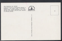 Load image into Gallery viewer, America Postcard - San Francisco Bay Bridge, California    RS11571
