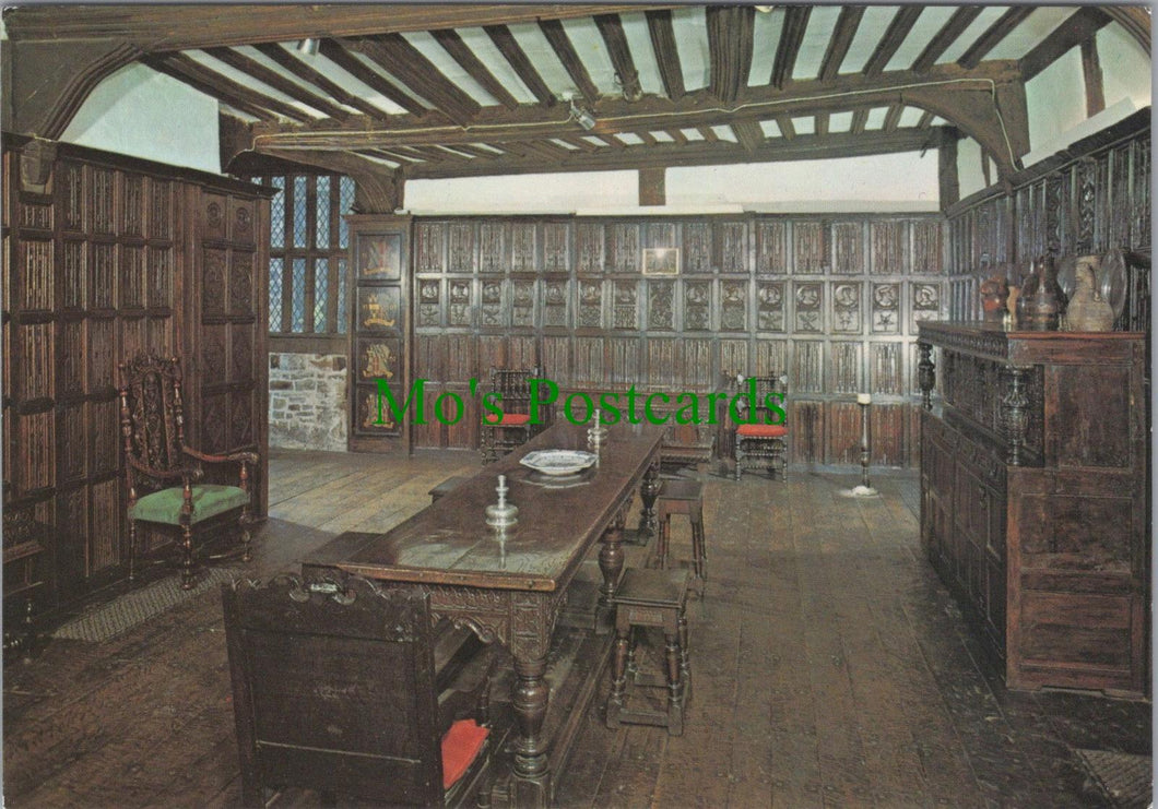 Lancashire Postcard - Smithills Hall, Bolton - Oak Panelled Room c1516 - RRR1336