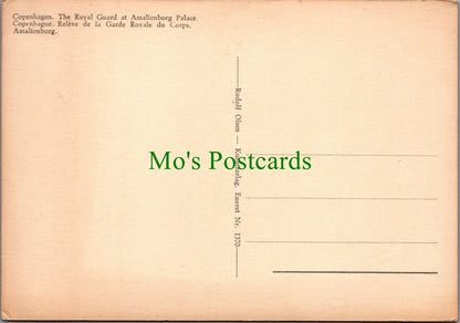 Old Danish Royal Guard Amalienborg Palace Denmark Soldiers Postcard View RR19102