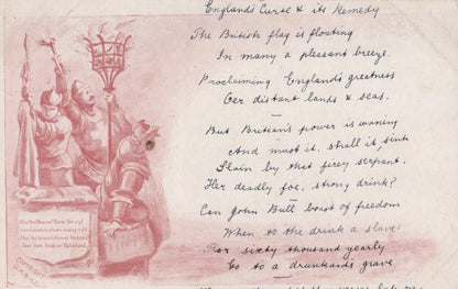 Proverbs Postcard - Temperance Movement Literature, England's Curse RS41097