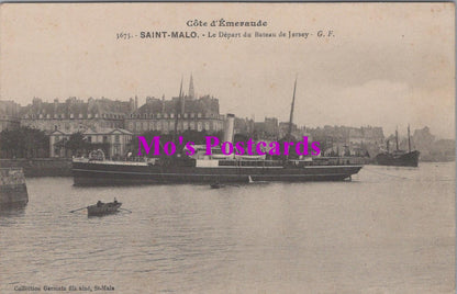 Shipping Postcard - Saint Malo, Le Depart Du Bateau De Jersey HM127
